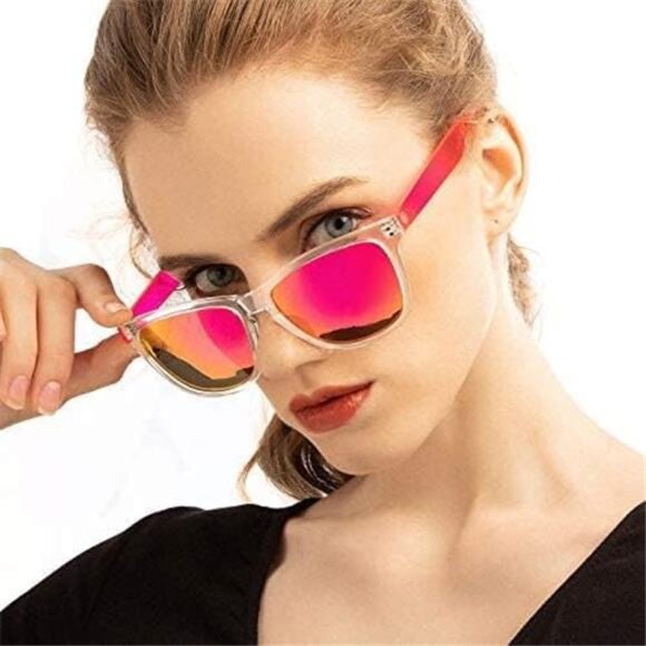 Sunglasses UV400 Mirrored Lens pink - Picture 6 of 7